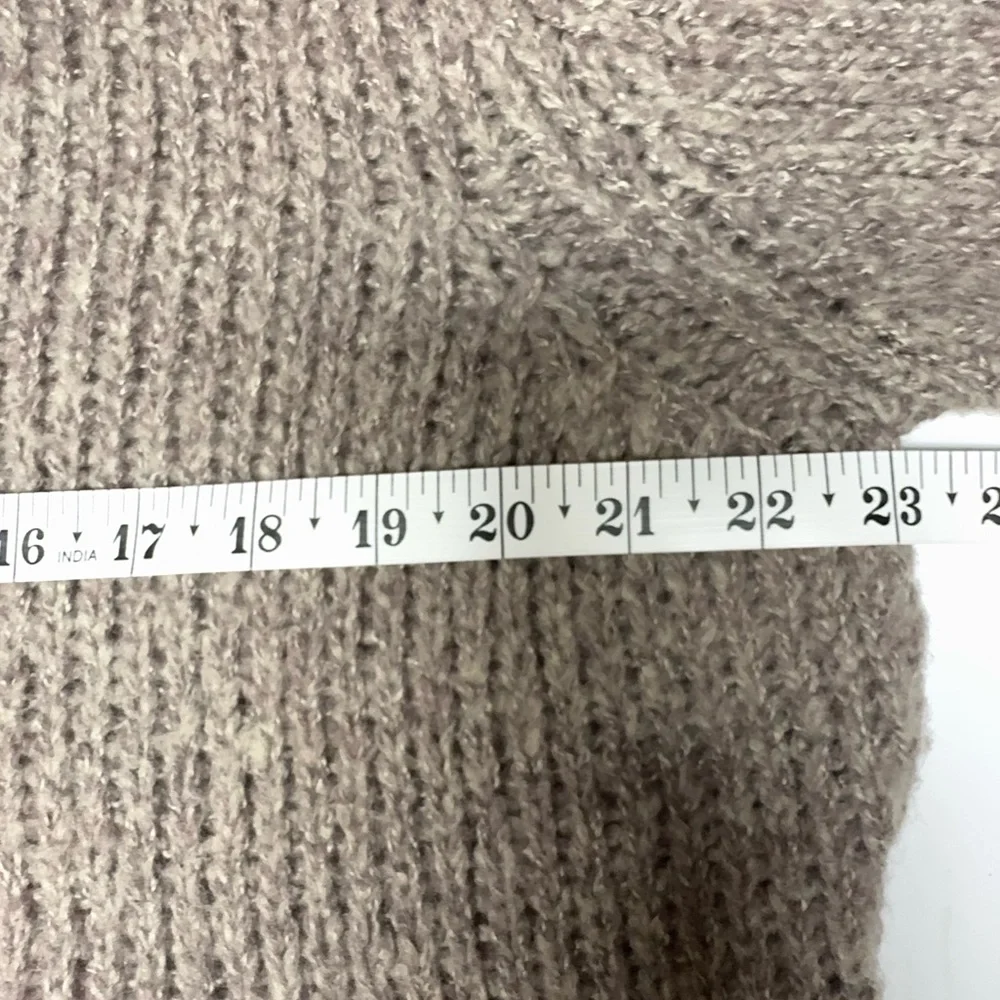 Women's Soft Taupe V-Neck Sweater made in‎ Italy